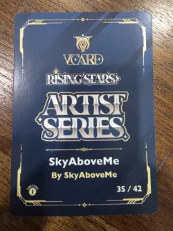 VCard TCG Rising Stars | 1st Edition | SkyAboveMe Box Topper Artist Card - Image 2