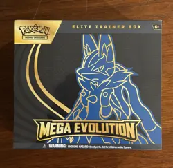 Pokemon Trading Card Game TCG Mega Evolution Elite Trainer Box ETB Lucario NEW - Image 1