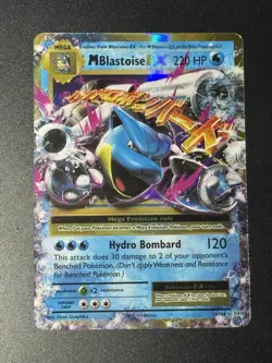Pokemon TCG Mega-M Blastoise EX XY Evolutions Holo Rare Card 22/108 - Image 1