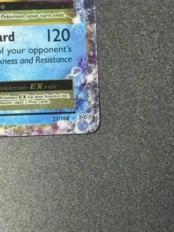Pokemon TCG Mega-M Blastoise EX XY Evolutions Holo Rare Card 22/108 - Image 2