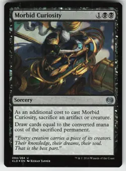 MTG Kaladesh #94 Morbid Curiosity FOIL Lightly played tcg - Image 1