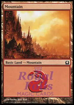 Mountain #266 2x FOIL RTR MTG Return to Ravnica Basic Land MINT red - Image 1