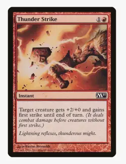 Thunder Strike | MTG Magic 2011 M11 | First Strike | Red Instant | Common | LP - Image 1
