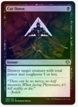 1 x Cut Down - DMU - LP - Foil - MTG - Image 1