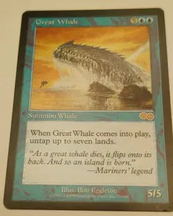 Great Whale MTG Urza's Saga Magic The Gathering Card 1998 🔥📈 - Image 1