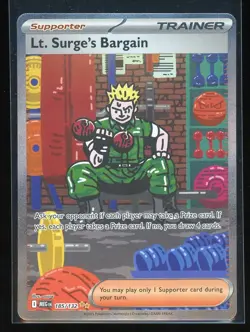 Lt. Surge's Bargain 2025 Pokemon Mega Evolution 185/132 SIR Holo - Image 1