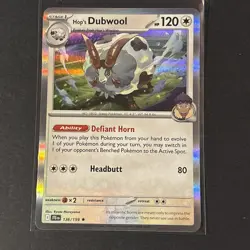 Hop's Dubwool Holo 136/159 Pokemon Scarlet Violet TCG Journey Together - Image 1