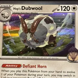 Hop's Dubwool Holo 136/159 Pokemon Scarlet Violet TCG Journey Together - Image 2