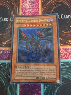 Yugioh Red-Eyes Darkness Dragon SD1-EN001 Ultra Rare Unlimited Lightly Played - Image 1