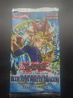 YuGiOh FACTORY SEALED Legend of Blue Eyes White Dragon Unlimited Booster Pack!! - Image 1