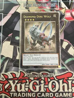 Diamond Dire Wolf Quarter Century Secret Rare RA04-EN200 Yugioh - Image 1