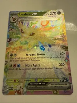 Pokemon TCG Leafeon EX Double Rare Holo Card Sv: Prismatic Evolutions 006/131 - Image 1