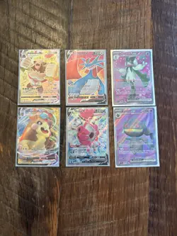 Pokemon TCG Full Art Ex, V, VMAX 6 Card Lot! Great Conditions - Image 1