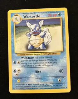 Squirtle & Wartortle Base Set 1999 Vintage Pokemon Cards - Image 3