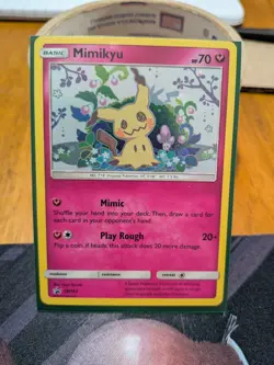 Mimikyu Promo SM163 Team Up Blister Pokemon Card Sun & Moon Holo Nice! - Image 1