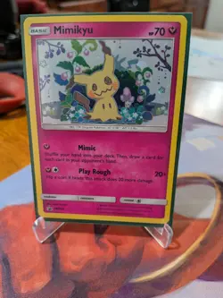 Mimikyu Promo SM163 Team Up Blister Pokemon Card Sun & Moon Holo Nice! - Image 5