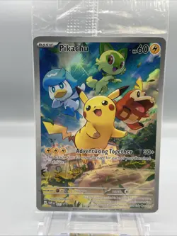 Pikachu 027 Sv: Scarlet & Violet SEALED Promo! Holo, Pokemon TCG Card - Image 1