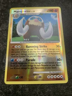 Pokemon TCG Mamoswine 21/100 Stormfront Rare Reverse Holo NM Pack Fresh Card - Image 1