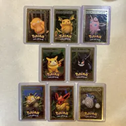 1999 Hasbro Toy Wishes Magazine Pokemon Gold Foil Card COMPLETE SET OF 8 GENGAR - Image 1