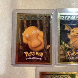 1999 Hasbro Toy Wishes Magazine Pokemon Gold Foil Card COMPLETE SET OF 8 GENGAR - Image 2