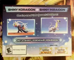 Pokemon Shiny Miraidon Koraidon Code GameStop Physical PROMO Card Unused Code - Image 1