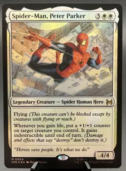 Spider-Man, Peter Parker Marvel's Spider-Man: Eternal-Legal Foil Card NM - Image 1