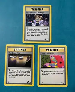 Pokemon TCG: Team Rocket Set Lot, Trainer Cards, English, MP (3 Cards) - Image 1