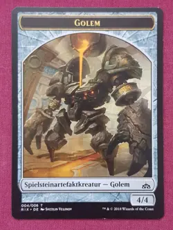 Magic The Gathering GERMAN RIVALS OF IXALAN GOLEM token card MTG - Image 1