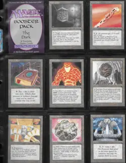 Magic the Gathering -- THE DARK -- COMPLETE SET in plastic box 1994 - cards only - Image 2