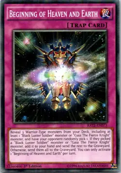 BeginningOf Heaven And Earth RATE-EN073 Yu-Gi-Oh! Card Light Play 1st Edition - Image 1