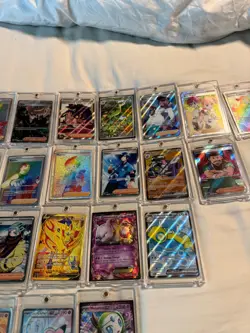 pokemon cards lot fresh out of pack full art vs vmax gold rainbow with megnetic - Image 2