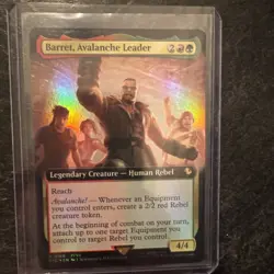 Barret, Avalanche Leader - Extended Art FOIL - Final Fantasy #166 Rare, NM - Image 1