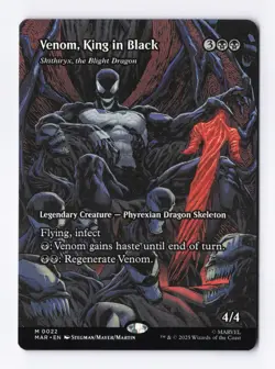 Venom, King in Black (Borderless) (M) MTG Marvel's Spider-Man Eternal-Legal MAR - Image 1