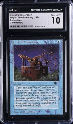 1994 MAGIC: THE GATHERING DRAFNA'S RESTORATION CGC 10 GEM MINT - Image 1