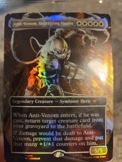 MTG Anti-Venom, Horrifying Healer Borderless Foil Marvel Legends - Image 1