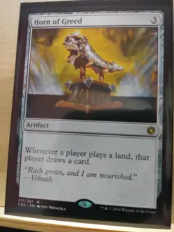 1x Horn of Greed - NM - Conspiracy Take the Crown - MTG Magic near mint rare - Image 1