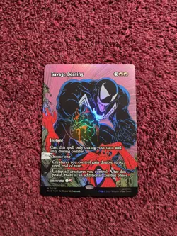 Savage Beating 0026 Foil Borderless Marvels Spider-Man - Image 1