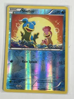Shellos - 28/114 - Common - Reverse Holo Pokemon XY Steam Siege - Image 1