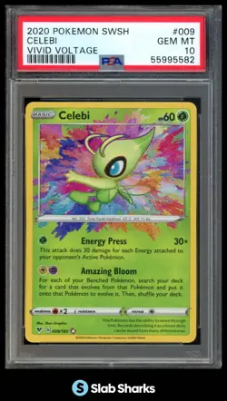 2020 POKEMON SWORD & SHIELD VIVID VOLTAGE #009/185 CELEBI AMAZING RARE PSA 10 - Image 1