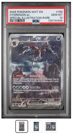 2025 POKEMON WHT EN-WHITE FLARE SPECIAL ILLUSTRATION RARE HYDREIGON EX PSA 10 - Image 4