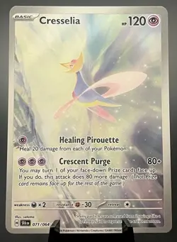 Pokemon TCG Cresselia 071/064 Shrouded Fable Illustration Rare IR Full Art Holo - Image 2