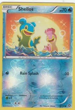 Shellos 28/114 Pokemon XY Steam Siege Reverse Holo NM - Image 1