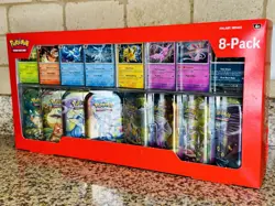 Pokemon Prismatic Evolutions Mini Tins 8 Pack Costco Exclusive Sealed - Image 1