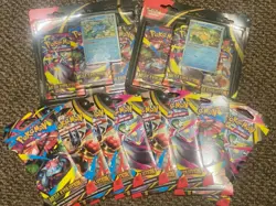 Pokemon Mega Evolution 3 Pack Blister Set & 8 Sleeved Art - 14 Packs & 2 Promos - Image 2