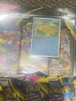 Pokemon Mega Evolution 3 Pack Blister Set & 8 Sleeved Art - 14 Packs & 2 Promos - Image 3