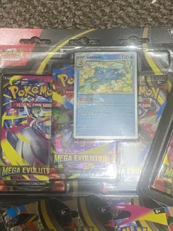 Pokemon Mega Evolution 3 Pack Blister Set & 8 Sleeved Art - 14 Packs & 2 Promos - Image 4