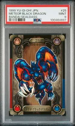 1999 YU-GI-OH! JPN BANDAI SEALDASS #25 METEOR BLACK DRAGON PSA 9 - Image 1