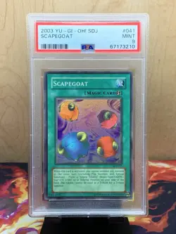 2003 YuGiOh SDJ-041 - Scapegoat - MINT - PSA 9 - Super Rare! - Image 1