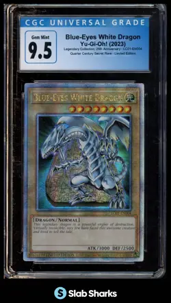 2023 YU-GI-OH! 25TH ANNIVERSARY #LC01-EN004 BLUE-EYES WHITE DRAGON CGC 9.5 - Image 1