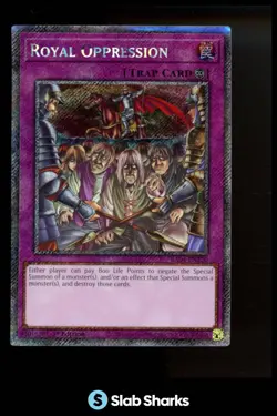 2025 YU-GI-OH! 1ST EDITION #RA04-EN120 ROYAL OPPRESSION QUARTER CEN. SECRET RARE - Image 1